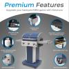 imageKenmore 3Burner Propane BBQ Grill 30000 BTUs Gas Grill with Cast Iron Cooking Grates Folding Side Tables ampamp Wheels Outdoor Grill with Tool Hooks BlackAzure