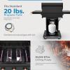 imageKenmore 3Burner Propane BBQ Grill 30000 BTUs Gas Grill with Cast Iron Cooking Grates Folding Side Tables ampamp Wheels Outdoor Grill with Tool Hooks BlackBlackCopper