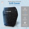 imageKenmore 3Burner Propane BBQ Grill 30000 BTUs Gas Grill with Cast Iron Cooking Grates Folding Side Tables ampamp Wheels Outdoor Grill with Tool Hooks BlackAzure