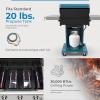 imageKenmore 3Burner Propane BBQ Grill 30000 BTUs Gas Grill with Cast Iron Cooking Grates Folding Side Tables ampamp Wheels Outdoor Grill with Tool Hooks BlackTeal