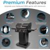 imageKenmore 3Burner Propane BBQ Grill 30000 BTUs Gas Grill with Cast Iron Cooking Grates Folding Side Tables ampamp Wheels Outdoor Grill with Tool Hooks BlackBlackCopper