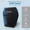 imageKenmore 3Burner Propane BBQ Grill 30000 BTUs Gas Grill with Cast Iron Cooking Grates Folding Side Tables ampamp Wheels Outdoor Grill with Tool Hooks BlackBlack