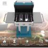 imageKenmore 3Burner Propane BBQ Grill 30000 BTUs Gas Grill with Cast Iron Cooking Grates Folding Side Tables ampamp Wheels Outdoor Grill with Tool Hooks BlackTeal