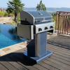 imageKenmore 3Burner Propane BBQ Grill 30000 BTUs Gas Grill with Cast Iron Cooking Grates Folding Side Tables ampamp Wheels Outdoor Grill with Tool Hooks BlackAzure