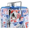 imagePepsi 14Quart Small Cooler  Retro Vintage Classic Style Hard Metal Beverage Cooler for Camping Beach Picnic Pepsi Heritage EditionPepsi Heritage Edition