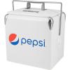 imagePepsi 14Quart Small Cooler  Retro Vintage Classic Style Hard Metal Beverage Cooler for Camping Beach Picnic Pepsi Heritage EditionPepsi White