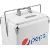 imagePepsi 14Quart Small Cooler  Retro Vintage Classic Style Hard Metal Beverage Cooler for Camping Beach Picnic Pepsi Heritage EditionPepsi White