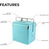 imagePepsi 14Quart Small Cooler  Retro Vintage Classic Style Hard Metal Beverage Cooler for Camping Beach Picnic Pepsi Heritage EditionTurquoise