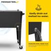 imagePermasteel 80 Quart Party Cooler Rolling Ice Chest with Wheels and Handles for Indoor Outdoor PatioBlack