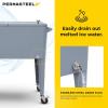 imagePermasteel 80 Quart Party Cooler Rolling Ice Chest with Wheels and Handles for Indoor Outdoor PatioBlue