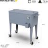 imagePermasteel 80 Quart Party Cooler Rolling Ice Chest with Wheels and Handles for Indoor Outdoor PatioBlue