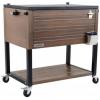 imagePermasteel 80 Quart Party Cooler Rolling Ice Chest with Wheels and Handles for Indoor Outdoor PatioBrown