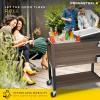 imagePermasteel 80 Quart Party Cooler Rolling Ice Chest with Wheels and Handles for Indoor Outdoor PatioBrown