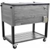 imagePermasteel 80 Quart Party Cooler Rolling Ice Chest with Wheels and Handles for Indoor Outdoor PatioGray