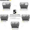 imagePermasteel 80 Quart Party Cooler Rolling Ice Chest with Wheels and Handles for Indoor Outdoor PatioGray