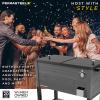 imagePermasteel 80 Quart Party Cooler Rolling Ice Chest with Wheels and Handles for Indoor Outdoor PatioGray
