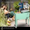 imagePermasteel 80 Quart Party Cooler Rolling Ice Chest with Wheels and Handles for Indoor Outdoor PatioMint