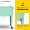 imagePermasteel 80 Quart Party Cooler Rolling Ice Chest with Wheels and Handles for Indoor Outdoor PatioMint