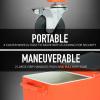imagePermasteel 80 Quart Party Cooler Rolling Ice Chest with Wheels and Handles for Indoor Outdoor PatioOrange