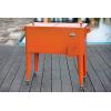 imagePermasteel 80 Quart Party Cooler Rolling Ice Chest with Wheels and Handles for Indoor Outdoor PatioOrange