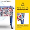 imagePermasteel 80 Quart Party Cooler Rolling Ice Chest with Wheels and Handles for Indoor Outdoor PatioPepsi Heritage Edition