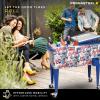 imagePermasteel 80 Quart Party Cooler Rolling Ice Chest with Wheels and Handles for Indoor Outdoor PatioPepsi Heritage Edition