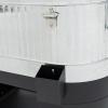 imagePermasteel 80 Quart Party Cooler Rolling Ice Chest with Wheels and Handles for Indoor Outdoor PatioSilver