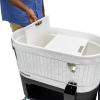 imagePermasteel 80 Quart Party Cooler Rolling Ice Chest with Wheels and Handles for Indoor Outdoor PatioSilver