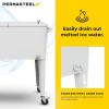 imagePermasteel 80 Quart Party Cooler Rolling Ice Chest with Wheels and Handles for Indoor Outdoor PatioWhite