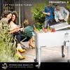 imagePermasteel 80 Quart Party Cooler Rolling Ice Chest with Wheels and Handles for Indoor Outdoor PatioWhite