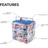 imagePermasteel Retro Vintage 14Qt Portable Ice Chest Hard Metal Beverage Cooler Personal Cooler for Camping Beach Picnic Classic Style WhitePepsi Heritage Edition