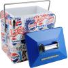 imagePermasteel Retro Vintage 14Qt Portable Ice Chest Hard Metal Beverage Cooler Personal Cooler for Camping Beach Picnic Classic Style WhitePepsi Heritage Edition