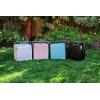 imagePermasteel Retro Vintage 14Qt Portable Ice Chest Hard Metal Beverage Cooler Personal Cooler for Camping Beach Picnic Classic Style WhiteTurquoise