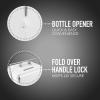 imagePermasteel Retro Vintage 14Qt Portable Ice Chest Hard Metal Beverage Cooler Personal Cooler for Camping Beach Picnic Classic Style WhiteWhite