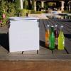 imagePermasteel Retro Vintage 14Qt Portable Ice Chest Hard Metal Beverage Cooler Personal Cooler for Camping Beach Picnic Classic Style WhiteWhite