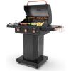 imageKenmore 3Burner Propane BBQ Grill 30000 BTUs Gas Grill with Cast Iron Cooking Grates Folding Side Tables ampamp Wheels Outdoor Grill with Tool Hooks BlackBlackCopper