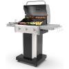 imageKenmore 3Burner Propane BBQ Grill 30000 BTUs Gas Grill with Cast Iron Cooking Grates Folding Side Tables ampamp Wheels Outdoor Grill with Tool Hooks BlackBlack