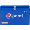 imagePepsi 21Quart Ice Chest Small Portable Cooler HardSided Steel Metal Cooler with Builtin Bottle Opener and Handles Pepsi Blue