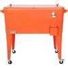 imagePermasteel 80 Quart Party Cooler Rolling Ice Chest with Wheels and Handles for Indoor Outdoor PatioOrange