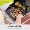 imagePermasteel 2Burner Propane Gas Grill BBQ Grill with Foldable Side Tables ampamp Tool Hooks Perfect for Outdoor Cooking Patio ampamp Garden CopperCopper