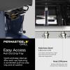 imagePermasteel 3Burner Propane Gas Grill 30000 BTUs BBQ Grill with Cast Iron Grates Foldable Side Tables ampamp Tool Hooks Outdoor Grill AzureAzure