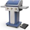 imagePermasteel 3Burner Propane Gas Grill 30000 BTUs BBQ Grill with Cast Iron Grates Foldable Side Tables ampamp Tool Hooks Outdoor Grill AzureAzure