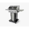 imagePermasteel 3Burner Propane Gas Grill 30000 BTUs BBQ Grill with Cast Iron Grates Foldable Side Tables ampamp Tool Hooks Outdoor Grill AzureBlack