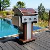 imagePermasteel 3Burner Propane Gas Grill 30000 BTUs BBQ Grill with Cast Iron Grates Foldable Side Tables ampamp Tool Hooks Outdoor Grill AzureMocha