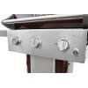 imagePermasteel 3Burner Propane Gas Grill 30000 BTUs BBQ Grill with Cast Iron Grates Foldable Side Tables ampamp Tool Hooks Outdoor Grill AzureMocha