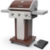 imagePermasteel 3Burner Propane Gas Grill 30000 BTUs BBQ Grill with Cast Iron Grates Foldable Side Tables ampamp Tool Hooks Outdoor Grill AzureMocha