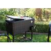 imagePermasteel 80Qt Large Rolling Patio Cooler with Wheels Insulated HandWoven Wicker Beverage Cooler for Outdoor Parties ampamp Events Ice Chest for Drinks