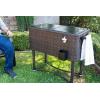imagePermasteel 80Qt Large Rolling Patio Cooler with Wheels Insulated HandWoven Wicker Beverage Cooler for Outdoor Parties ampamp Events Ice Chest for Drinks