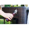 imagePermasteel 80Qt Large Rolling Patio Cooler with Wheels Insulated HandWoven Wicker Beverage Cooler for Outdoor Parties ampamp Events Ice Chest for Drinks