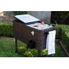 imagePermasteel 80Qt Large Rolling Patio Cooler with Wheels Insulated HandWoven Wicker Beverage Cooler for Outdoor Parties ampamp Events Ice Chest for Drinks